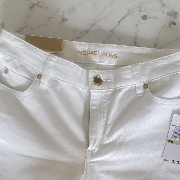 NWT Michael Kors White Flare Leg Jeans Sz4 - Picture 8 of 11